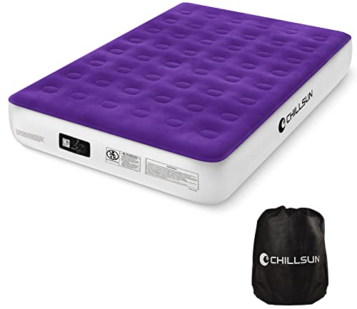 CHILLSUN Luftmatratze Selbstaufblasend 2 Personen mit Elektrischer Pumpe, Luftbett Selbstaufblasend Aufblasbares Bett, Gästebett Aufblasbare, Air Matratze Klappmatratze für Gästebett oder Camping