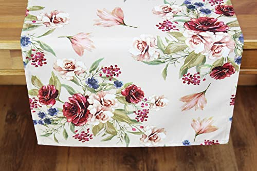 KAMACA Tischläufer Rosen - Zauber hochwertiges Druck-Motiv mit wundervollen Blumen - EIN Schmuckstück auf jedem Tisch (Tischläufer Rosen - Zauber 40x90 cm)