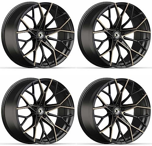 4x Schmidt Felgen KYAN 10.0Jx21 ET21 5x112 SatinBlack Bronze kompatibel mit Porsche Macan Typ 95B