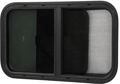 Ventana de Caravana, 27.56 de Ancho X 15.75 de Alto, Esquinas Redondas de Repuesto para Ventana de Remolque, Ventana de Caravana, Deslizamiento Horizontal Vertical, con Pantalla