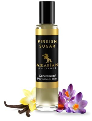 Arabian Opulence FR232 PINKISH SUGAR Roll-on Parfümöl | Konzentriertes Parfüm Körperöl | Langanhaltendes Parfüm auf Ölbasis für Frauen | Reisegröße Alkoholfreies weiches Parfümöl Fläschchen (15ml)