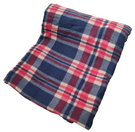 fashion home Pagano Coperta Plaid in Pile Scozzese Una Piazza e Mezza Morbida e Calda Tartan 160x210 cm