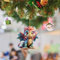 Weihnachtsbaumschmuck Holz Weihnachtsbaum Schmuck Ornament, Weihnachts Drachen Ornament, 2D Kreative Anhänger Christbaumschmuck, Weihnachtsbaum Deko Weihnachtsdeko (Z-B-C, One Size)