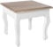 CLP Beistelltisch Alma I Sofatisch Mit Massiv Holz Platte I Tisch Für Flur Und Wohnzimmer I Anrichte In Shabby Chic, Farbe:Natur/weiß