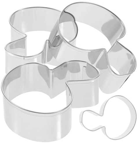 IMIKEYA Emporte-Pièces Champignon 4 Pièces En Acier Inoxydable Moule À Biscuits Avec Découpes Intérieures Et Prise Confortable Pour Pâtisserie Maison Enfants Et Adultes