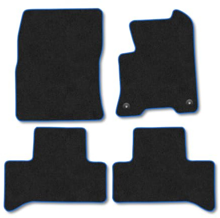 Mercedes EQA (2021+) Carpet Car Mats | Blue Edge Trim Tailored Fit Floor Mats Full Coverage Protection Accessories Easy Clean Anti Slip Made in the UK