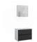 Vicco Badmöbel-Set Maltin, Badezimmerschrank-Set, Weiß/Anthrazit, 2 Teile
