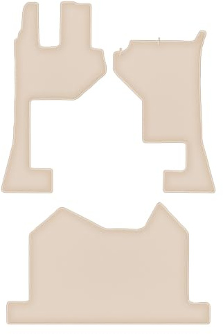 Velours-Fußmatten passend für Mercedes Actros MP5 2019-, Beige, Fortuna | passend für LKW; geschorener Premium-Velours (100% Polypropylen), ca. 8 mm; rutschfest, Universal-Befestigungen