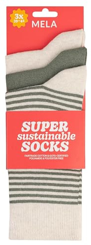 Mela - Socken 3er Pack Basic | Nachhaltig mit Fairtrade Cotton, GOTS & Grüner Knopf Zertifizierung