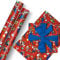 MAJEQZGY Mario Geschenkpapier 2 Rollen 43 cm x 3 m Geschenkpapier Langlebig Geschenk Papier Pack für Kindergeburtstag, Party Aufbewahrung Festliche Dekoration (Rote Münze)