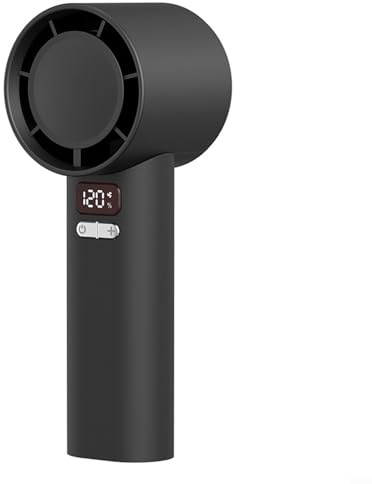 Wiederaufladbarer persönlicher Ventilator, tragbarer Handventilator, verstellbar für Turbo Mini-Ventilator (schwarz)
