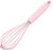 Silicone Egg Whisk Non-Stick Handheld Balloon Egg Stirrer Beater Milk Frother Pink, Silicone Balloon Whisk