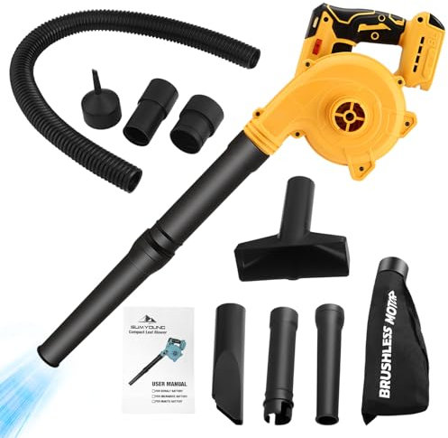 Neulriscn Cordless Leaf Blower, Electric Leaf Blower for Makita 18V Battery, 2 in 1 Garden Leaf Blower & Vacuum, [16000 RPM] Handheld Air Blower Dust Blower for Corner Dust Clearing (Without Battery)