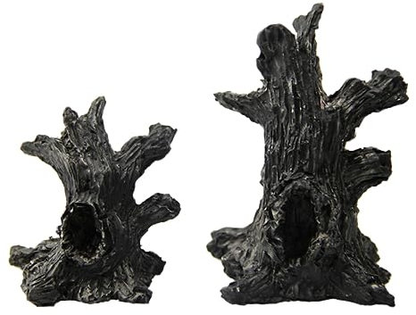 ORFOFE Elegante Harz Baum Stamm Löcher Ornamente 3 Stück Für Zimmer Schlafzimmer