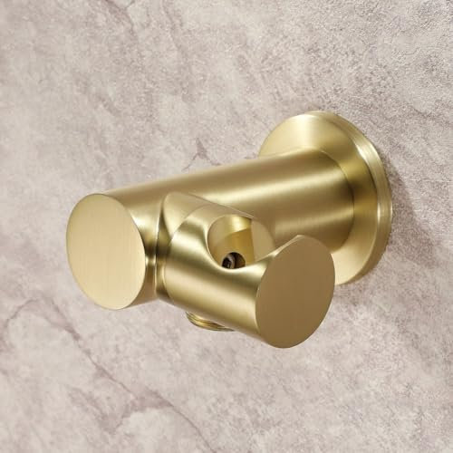 Shower Head Holder, Shower Outlet Elbow With Holder, Shower Handset Parking Bracket With Outlet, Wall Elbow, 360° Rotating Wall Mounted Shower Head Holder