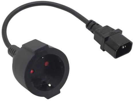 YCYUYUFUNS UPS PDU Power Extension Kabel IEC 320 C14 Stecker auf Schuko Eurostecker CEE7/4 Buchse Adapter Power Cable PDU Kabel