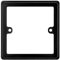 BG Black 1 Gang Single 10mm Depth Square Spacer Frame Back Box Plate