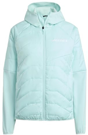 adidas Women's Terrex Multi CLIMAWARM Insulated Hybrid Hooded Jacket, semi flash aqua, M