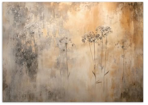 Feeby - 3d Tapete - 400x280cm - Fototapete Schlafzimmer - Pflanzen im Nebel Gräser - Deko Wohnzimmer - Wallpaper - Wand Deko - Wandtapete - Wandbild XXL - Tapete - Wanddeko - Vliestapete - Wandbilder