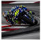 HRJHE Poster mit Rennfahrer-Motiv Valentino Rossi (18), Leinwand-Poster, Schlafzimmerdekoration, Landschaft, Büro, Raumdekoration, Geschenk, 70 x 70 cm