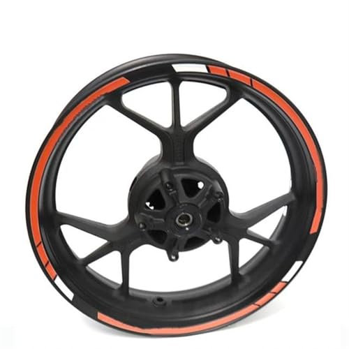 Modische dekorative Aufkleber Reflektierender Aufkleber Für Motorradfelgen Vorn Und Hinten, Reifenaufkleber-Set Für 1400GTR 1400 Für GTR 1400(Style 9)