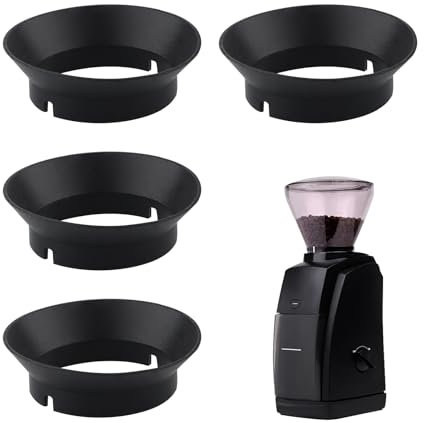 4Pcs Gasket Replacement Compatible with Baratza Encore Grinder,Silicone Gasket Coffee Grinder Black Gasket Coffee Replacement Ring for Electric Conical Burr Coffee Grinder Accessories