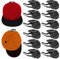 FYting Kappenhalter,12 Stück Cap Halter,Cap Regal,Selbstklebender Nahtloser Huthaken, Cap Halterung Wand, Huthaken Zur Wandmontage FüR Baseballkappen, WellensittichhüTe, SonnenhüTe(Schwarz)