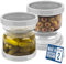 Crystalia Gurkenglas mit Sieb, 1000ml Pickle Jar With Strainer 100% BPA FREI Gewürzgurken Aufbewahrung, Essiggurken Behälter, Gurken Aufbewahrung mit Auslaufsicherem, Verschließbarem Deckel, Weiß