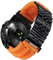 BINLUN Kompatibel mit Garmin Armband 22mm 26mm Geflochtene 550 Paracord Edelstahl Uhrenarmband Kompatibel mit Quickfit Kompatibel mit Fenix Kompatibel mit Forerunner Kompatibel mit Approach Orange