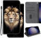Ammeer Coque pour Xiaomi Redmi Note 9, PU Cuir Magnétique Flip Housse Étui Rabat Téléphone Cover Case Portefeuille Support avec Porte-Cartes Pochettes - Lion