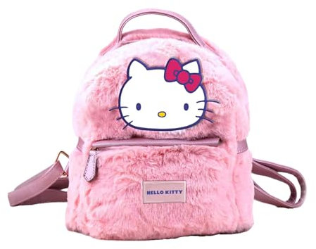 VARZI Zaino per Asilo Hello Kitty: comodo, pratico e colorato, ideale per i più piccoli, con design adorabile e spazioso per libri, giochi e accessori, Con Penna Omaggio