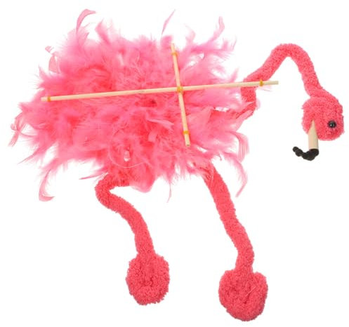 BESPORTBLE Flamingo Tiermarionettenpuppe aus Plüsch Interaktive Marionette für Puppenspiele und Kreative Aufführungen Einzigartiges Design Zufällige Farben