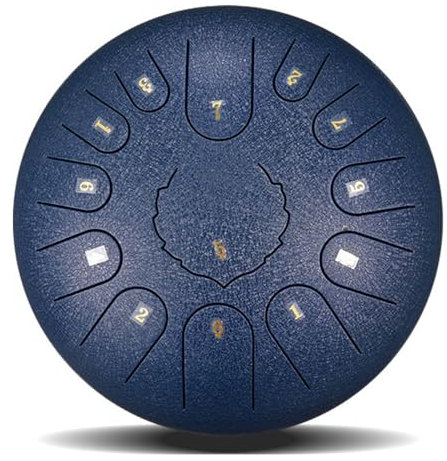 oiakus 12-Zoll 13 Noten Handpan Drum, Stahlzungentrommel, Mit Schlägeln Und Tragetasche, Mit Noten, Perfekt Für Den Hof, Musikalische Ausbildung, Yoga, Geistheilung