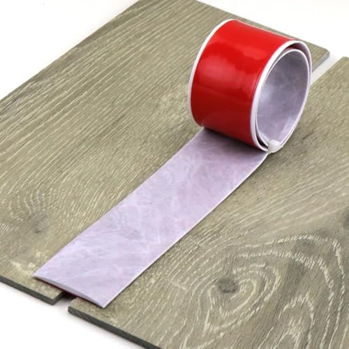 VQWQV Bande De Seuil en PVC Auto-adhésive en Vinyle Grain De Bois Baguette Finition pour Jointure De Bande De Transition De Planches Stratifiées Carrelage Béton(Light Gray,W:4cm)