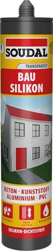 Soudal Silicone de construction, 300 ml, semi-transparent