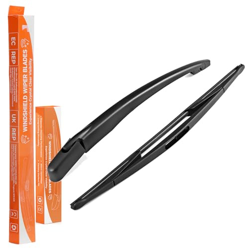 ISINEVER Heckscheibenwischer Set Kompatibel mit Dacia Sandero 2008-2012, Hinten Wischerarm Scheibenwischer Arm & Blatt Set (2er Set: 405mm/370mm)
