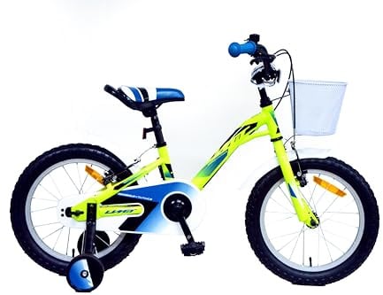 DEPORBIKES ️ Mädchenfahrrad 16 Zoll, 18 Zoll, 20 Zoll | Kinderfahrrad für Mädchen 5-10 Jahre + V-Break-Bremsen + Stützräder | Sicheres Fahrrad ideal für Mädchen (Gelb, 40,6 cm)