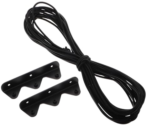 SHINEOFI Elastisches Bungee Seil Verhindert Herunterfallen mit Edelstahl Halterung Schwarz für Wohnmobil Schrank für Camping und Wohnmobil Modifikationen