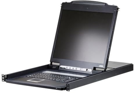 ATEN LCD KVM Switches CL1308N・KVM-Konsole mit KVM-Switch・8 Anschlüsse・PS/2・USB・48.3 cm (19) (CL1308N-ATA-FG)