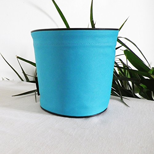 Green club Pot de Fleurs en Textile Design 100% étanche, Intérieur, extérieur - 3 Tailles Coloris : Bleu Turquoise (S : Ø 15cm - Hauteur 14 cm)