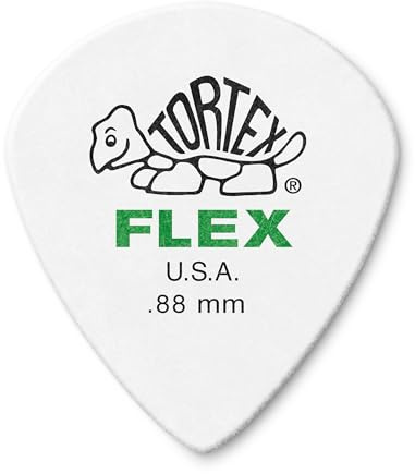Jim Dunlop 468P.88 Guitar Picks, 0.88 mm, White