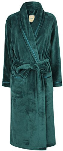 Florentina Vestaglia da donna in pile con dettaglio di nastro (XL)