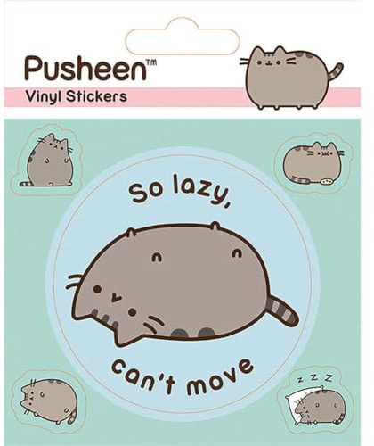 Pusheen - Lazy, Vinyl-Aufkleber, 10 x 12.5 cm