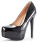 DREAM PAIRS Women's Slip On Stiletto High Heel Platform Dress Pumps Shoes SWAN-30 Black Pat Size 10 M US / 8 UK