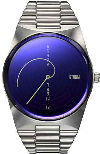 STORM London Fibon-X Lazer Blue, Herrenuhr, Edelstahlgehäuse, 45mm Durchmesser, Mineralglas, 5 bar Wasserdicht, 47444/LB