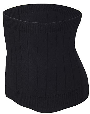 FakeFace Winter Weiche Kaschmir Nierenwärmer Rückenwärmer Elastisch Taille Unterstützung Taille Wärmer Taillen Beschützer Gürtel für Damen Herren Kinder schwarz M