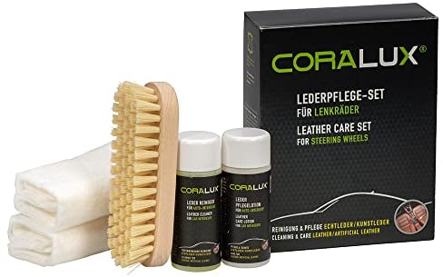 CORALUX für Ihr Leder Lenkrad. Je 50 ml Reiniger und Pflege. Sehr ergiebig. Von LCK