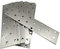 Paquete de 50 placas de unión planas galvanizadas Z275 g/m2, 20 μm, chapa de acero de metal resistente, 6.3 x 1.57 x 0.08 pulgadas (160 x 40 x 2 mm)
