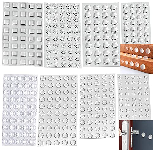 Elastikpuffer 379 Stück Gummifüße Selbstklebend Elastikpuffer Transparent Schutzpuffer Möbelpuffer Türpuffer Selbstklebende Gummipuffer Lärm Dämpfung Pads Anschlagpuffer (8 Größen)