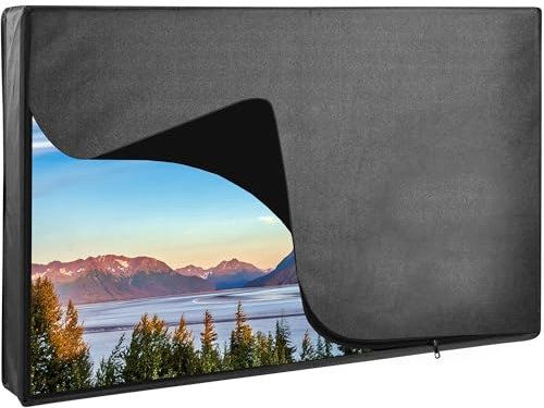 VIVO Flat Screen TV Cover Protector for 70 to 75 inch Screens, Universal, Outdoor, Weatherproof, Water Resistant, COVER-TV070B